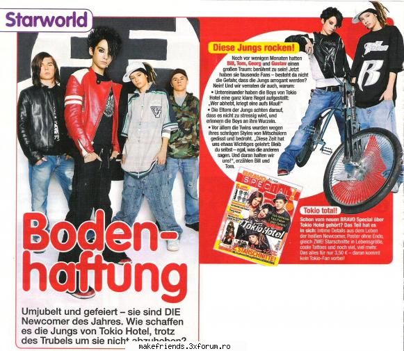 poze - aici un articol despre nu stiu ce....cn stie - Tokio hotel